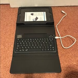 Black🥳2xHP🥳 Folding Leather Protective Case for Tablet Keyboard